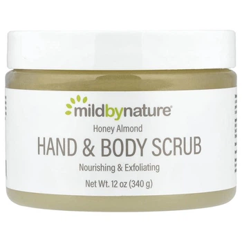 Скраб для рук і тіла, мед і мигдаль Mild By Nature Honey Almond, Hand & Body Scrub, 340 г