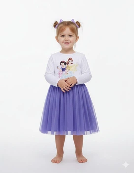 Сукня дитяча на дівчинку Disney Princess 98-104р Біло-лавандовий (1240)