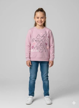 Світшот дитячий на дівчинку Disney Bambi 122-128р Рожевий (1306)