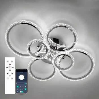 Світильник LED стельовий LUMINARIA EUROPA 100W 6R CHROME/ICE (з пультом)