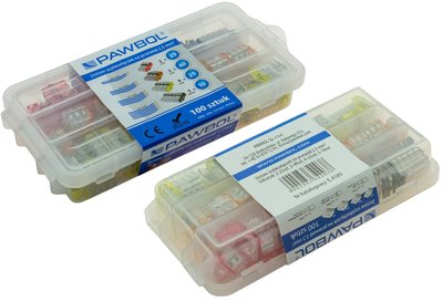 Клеми Pawbol 2.5 мм² 24 A Чорні/Червоні/Жовті 100 шт. (5902983342038)