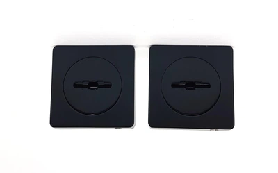 Комплект накладок під сувальдний ключ КВАДРАТНА CLASS ET 08 QUADRO BLACK MAT чорна