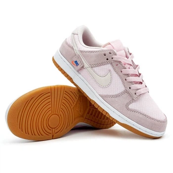 Женские Кроссовки Dunk Low Teddy Bea розовые замшевые 38р