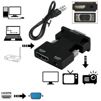 Перехідник з HDMI на VGA Usams Converter відео адаптер Full HD для ноутбука конвертер на телевізор, монітор, проектор
