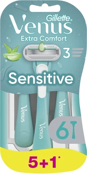 Cтанки для гоління (бритви) жіночі Venus Sensitive Extra Comfort Одноразові 6 шт (8006530108256)