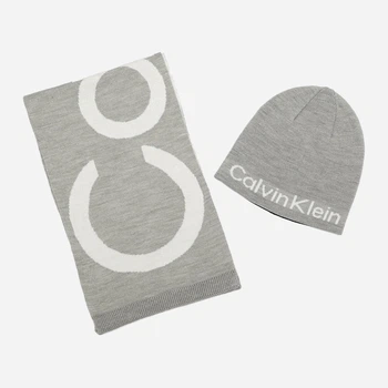 Комплект (шапка + шарф) Calvin Klein 427492197 One Size Чорний/Сірий (1159853849)