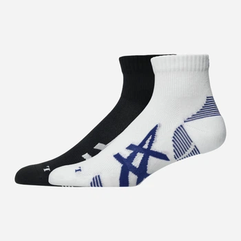Набор женских носков коротких хлопковых ASICS 3013B358-001 M 2 пары Чорний/Белый (4571633220746)