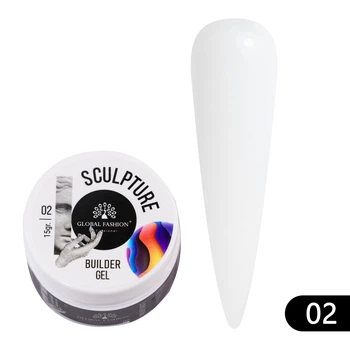 Скульптурный гель «SCULPTURE BUILDER GEL» Global Fashion № 02, 15 гр (Молочный)