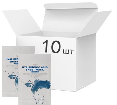 Набір тканинних масок для обличчя Tenzero Hyaluronic Acid Sheet Mask з гіалуроновою кислотою 10 шт х 25 мл (8800000082645)