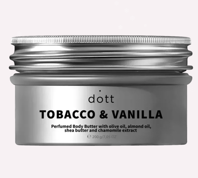 Батер для тела парфюмированный с маслом оливки и экстрактом ромашки Dott Tobacco & Vanilla 200 г