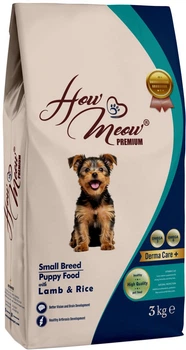 Повнораціонний корм для щенят How Meow Puppy Mini з ягням та рисом 3 кг (8681692300238)