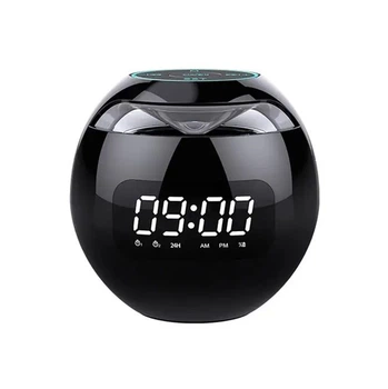 Колонка портативна з годинником Kimiso KMS-K12 Bluetooth LED чорний