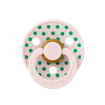 Соска пустышка BIBS Polka Colour Latex круглая 6-18 мес Petal / Cactus