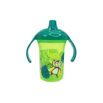 Бутылочка пластиковая с ручками "Обезьяна" MGZ-0323(Green) 250 мл