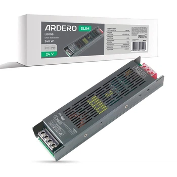 Блок питания для LED ленты Arcero LB008 SLIM 24В 240Вт IP20 (80306)