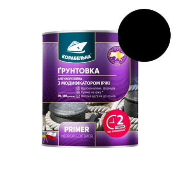 Грунтовка ПФ-010М «Корабельная» с модификатором ржавчины 0,9 кг черная