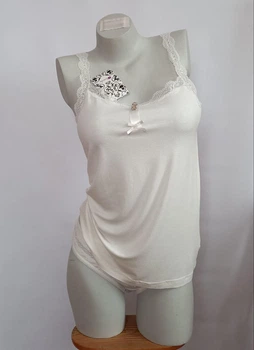 Комплект спідньої білизни майка та трусики Bondy 507 XL екрю