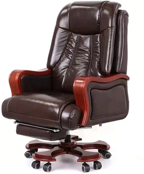 Кресло АКЛАС Тристрам EX RL (Кожа Lux LC-K Dark brown/PU Dark brown)