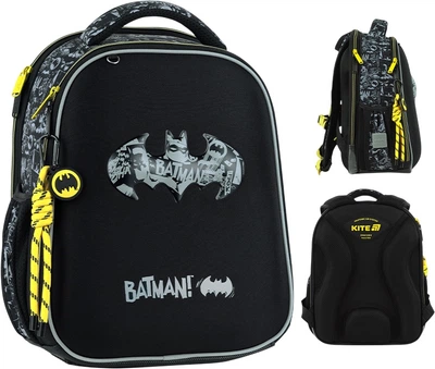 Рюкзак шкільний Kite Education 555S DC Comics для хлопчика Чорний 36.5x27x15.5см 14 л Ортопедичний каркасний 1-4 клас Ergo Kids (DC26-555S)