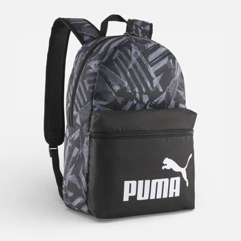 Рюкзак спортивный 22 л вмещает формат А4 Puma Phase Essentials 09116905 Black-Graphic AOP (4069162047199)