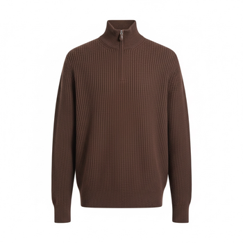 Чоловічий кашеміровий светр в стилі Loro Piana, коричневий (LP09001.1ML)