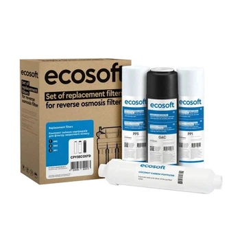 Комплект з 4 картриджів для фільтра зворотного осмосу Ecosoft Standard без мінералізатора CPV4POST