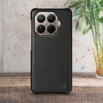 Шкіряна накладка Stenk Cover для Xiaomi 15T Pro Чорна (79971)