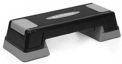 Степ для аеробіки Actiget 2 рівні чорно-сірий ACT0120 (5908455309424)