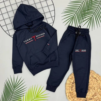Дитячий костюм Tommy Hilfiger (світшот+джогери) 134-140 см синій