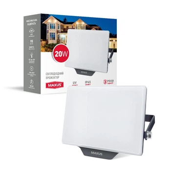 Прожектор світлодіодний MAXUS 20W 5000K IP65 PL (1-MFL-03-2050)