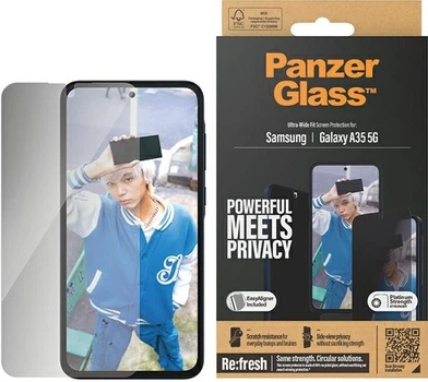 Szkło hartowane PanzerGlass Privacy Screen Protector Ultra-Wide Fit do Samsung Galaxy A35 5G (5711724173578)