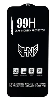 Защитное стекло 99H для Xiaomi Redmi Note 15 Pro 5G с олеофобным покрытием black