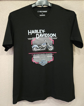 Чоловіча футболка батальна Harley Davidson чорний 7ХL (0724)