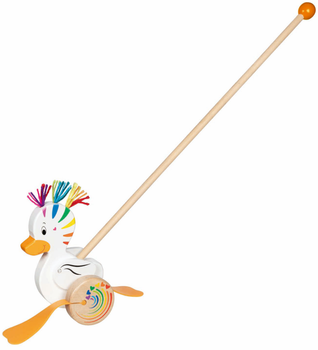 Дерев'яна каталка Goki Качка Лу (4013594548489)