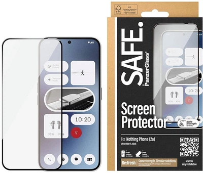 Szkło hartowane Panzer Glass Safe do Nothing Phone (2a)/Phone (2a) Plus Black (SAFE95793)
