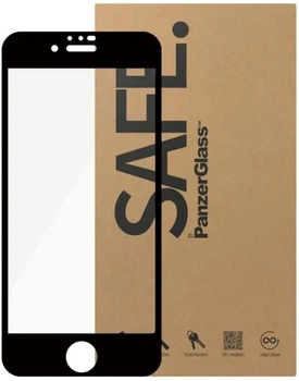 Szkło hartowane Panzer Glass Safe do Apple iPhone 6/6s/7/8/SE (2020)/SE (2022) 50 szt. Black (BULKSAFE95007)