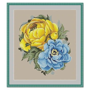 Набір для вишивки хрестиком "Півонії", 220011, 25*28.5см, Little Stitch - комплект для вишивання з муліне, рукоділля, творчість