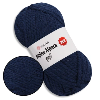YarnArt Alpine Alpaca, Синий №1437 - толстая пряжа с альпакой 150 г / 120 м, 30% альпака / 10% шерсть / 60% акрил, для свитеров, снудов и шапок