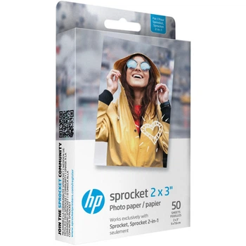 Фотопапір HP Sprocket Zink 2"x3" глянцевий самоклеючий 50 аркушів (HPIZ2X350)