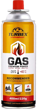 Газовый баллон всесезонный Turbex Professional GAS, 220 г