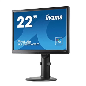 Монітор 22" LED TN, IIYAMA ProLite B2280WSD-B1, 1680 x 1050, 5 мс, 16:9, VGA, DVI Б/В