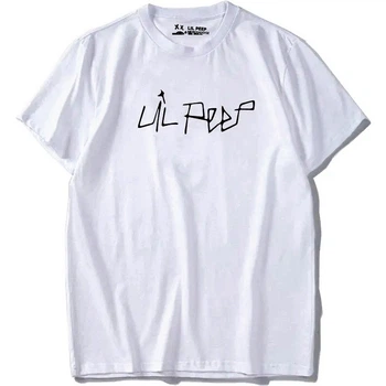 Біла Футболка LOYS Lil Peep Logo унісекс футболки Ліл Піп XXL