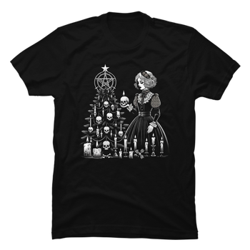 Повсякденна Футболка LOYS з принтом Victorian Gothic Christmas XS
