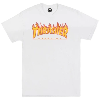 Біла Футболка LOYS Thrasher Flame унісекс Трешер Трешер XS