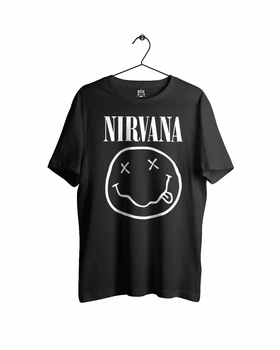 Чорна Футболка LOYS Nirvana унісекс футболки Нірвана Курт Кобейн L