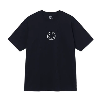 Чорна Футболка LOYS Nirvana Smile Logo чорні футболки Нірвана Курт Кобейн унісекс L
