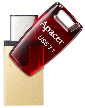Flash Drive Apacer AH180 64GB (AP64GAH180R-1)червоний(6401718)