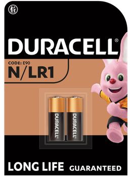 Спеціальна лужна батарейка Duracell N 1,5V, (E90 / LR1), 2 шт. в упаковці (6409651)