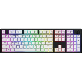 Клавіатура Hator Skyfall 100 Aurum Lemon RGB Wireless/Bluetooth/USB UA Black/White (HTK3100UA)