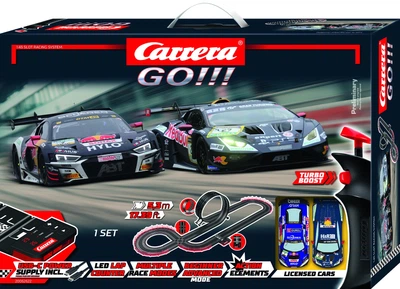 Zestaw Wyścigowy Carrera GO Samochód Ferrari 488 GT3 Red Bull AF Corse skala 1:43 (4007486626225)